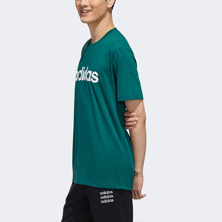 adidas neo Sports Round Neck Short Sleeve Green GJ8934