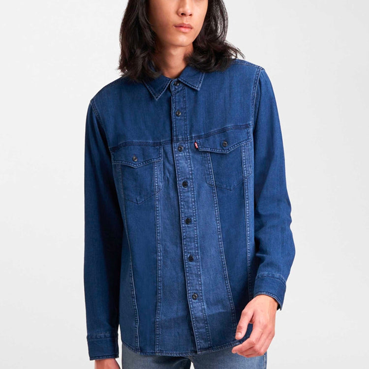 Men's Levis lapel Denim Button Shirt Denim 36269-0001