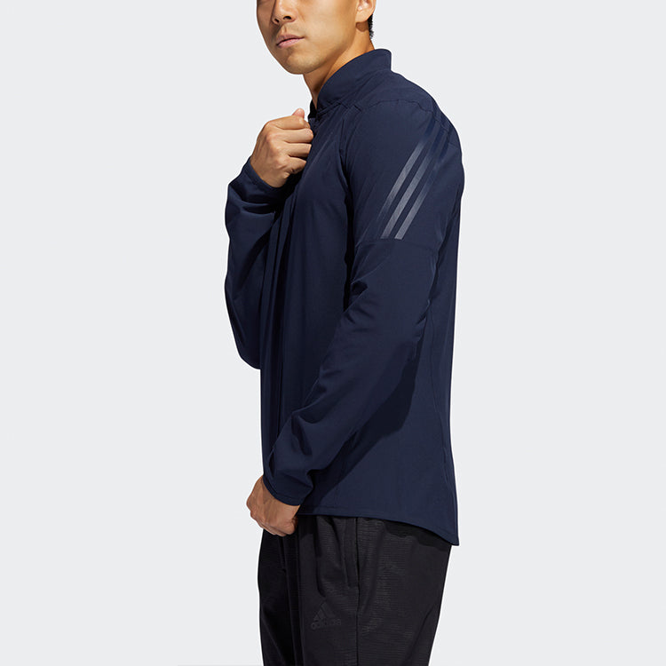 adidas Aero 3s Jkt Casual Sports Slim Fit Stand Collar Jacket Blue FL4387