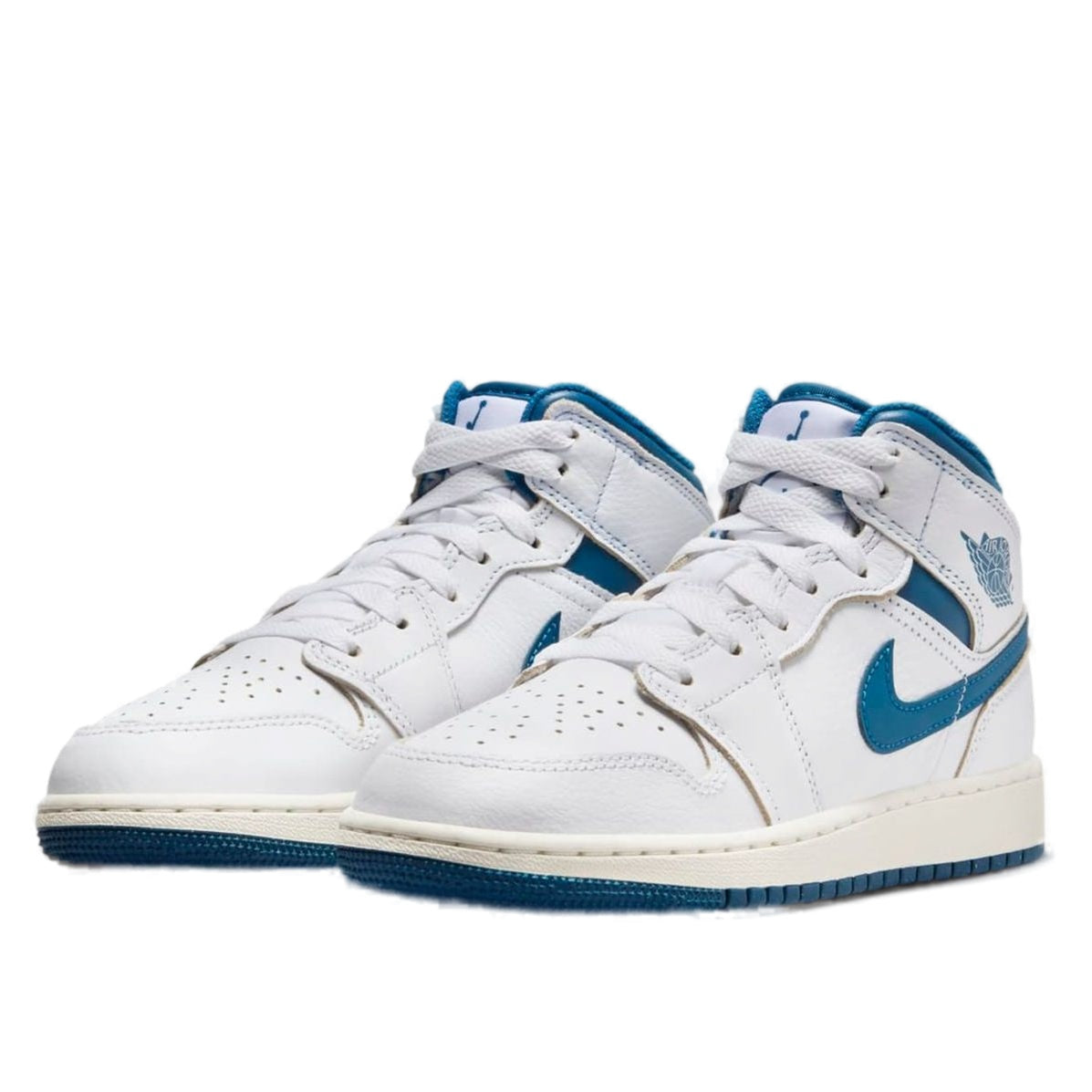 (GS) Air Jordan 1 Mid SE 'White Industrial Blue' FN7432-141