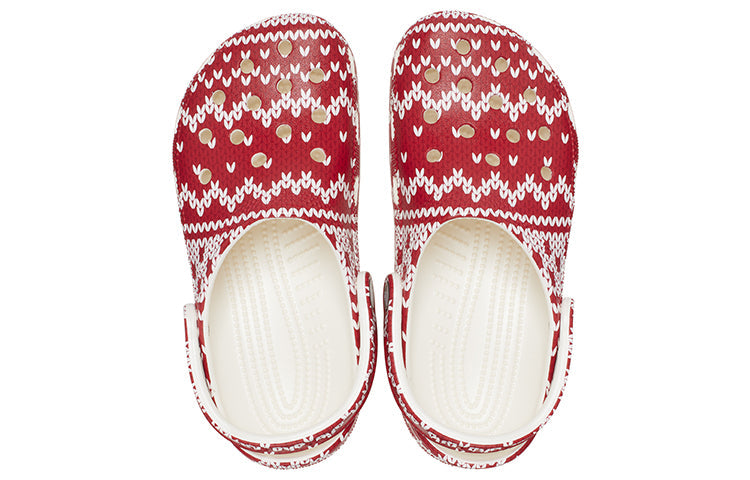 (WMNS) Crocs Classic Holiday Sweater Graphic 'Red White' 209237-90H
