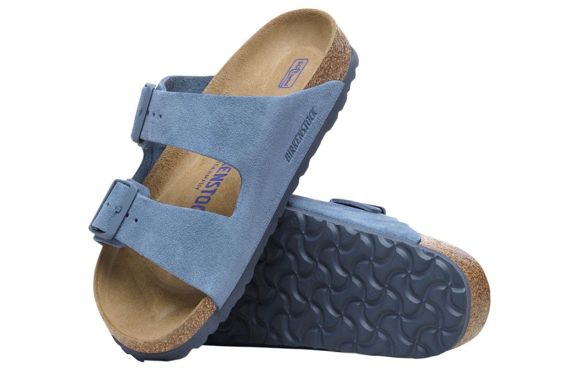Birkenstock Arizona Soft Footbed Suede Leather Sandals 'Elemental Blue' 1027660