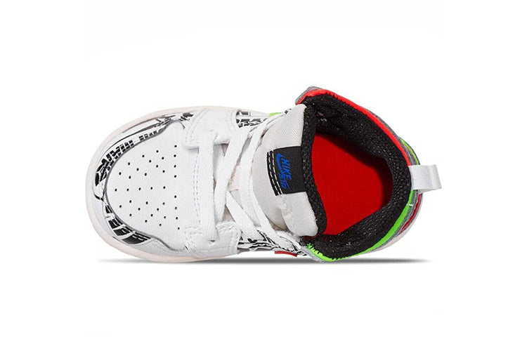 (TD) Air Jordan 1 Mid Graffiti 'All Over Logos' 640735-143