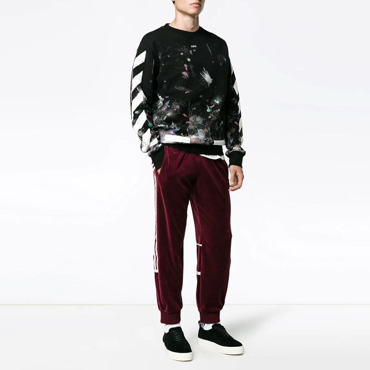 Off-White Galaxy Brushed Print Sweatshirt 'Black' OMBA003F176190309901