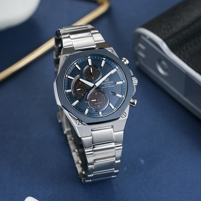 CASIO EDIFICE Solar Powered Mens Blue Analog EFS-S570DB-2A