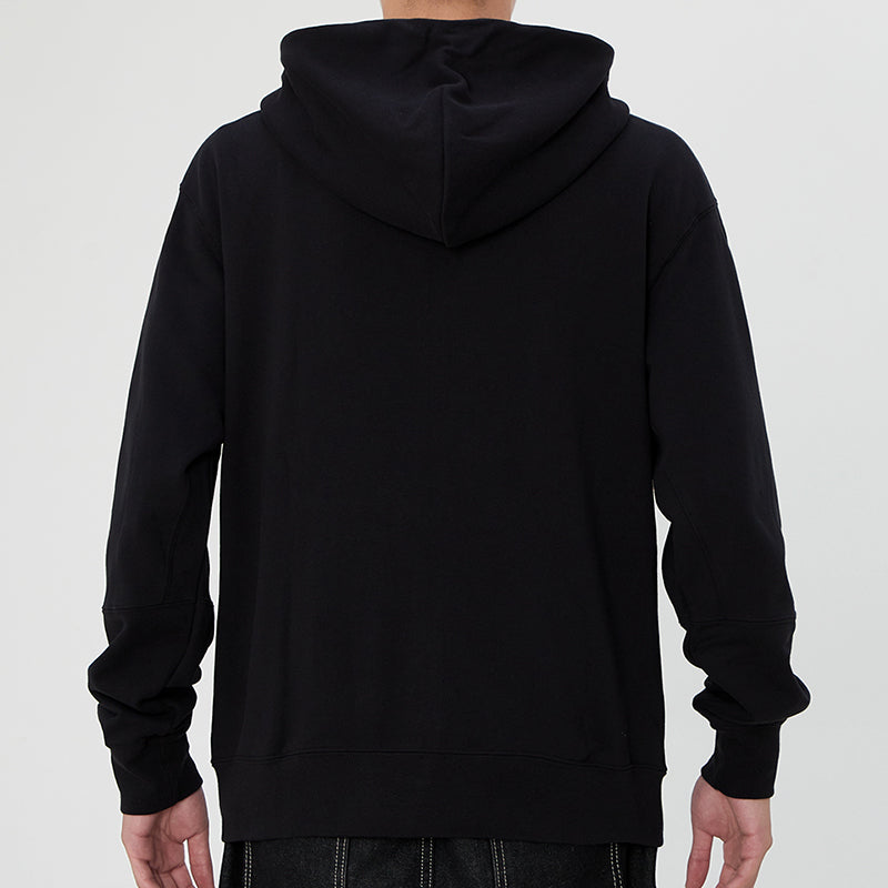 Men's Air Jordan Woven Label Logo Sports Hooded Jacket Autumn Black DH7727-010