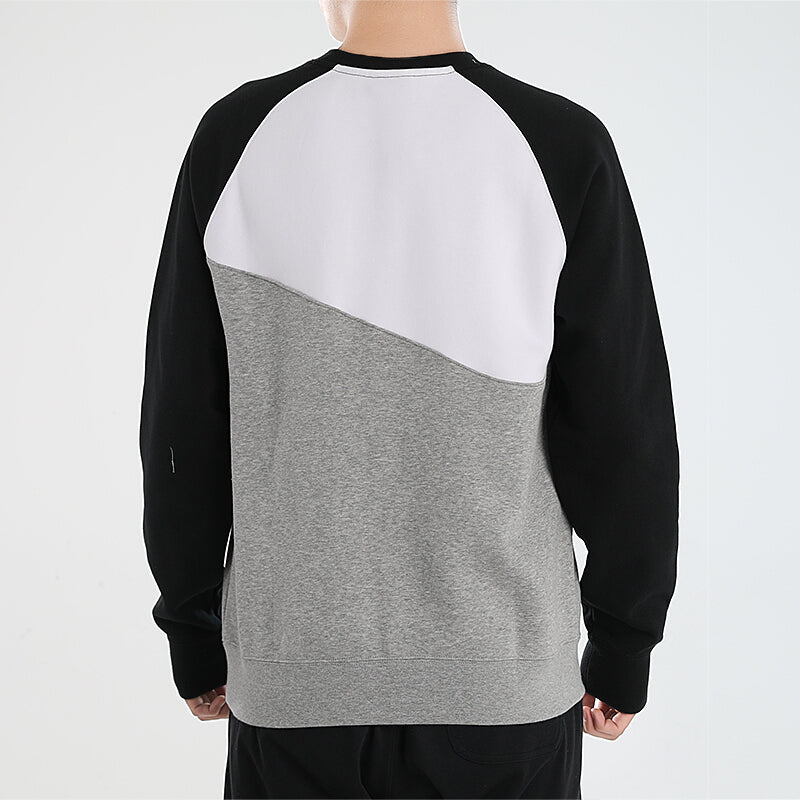Nike Sportswear Swoosh Color Casual Collar Sports Men's Black And White Grey CZ4922-063