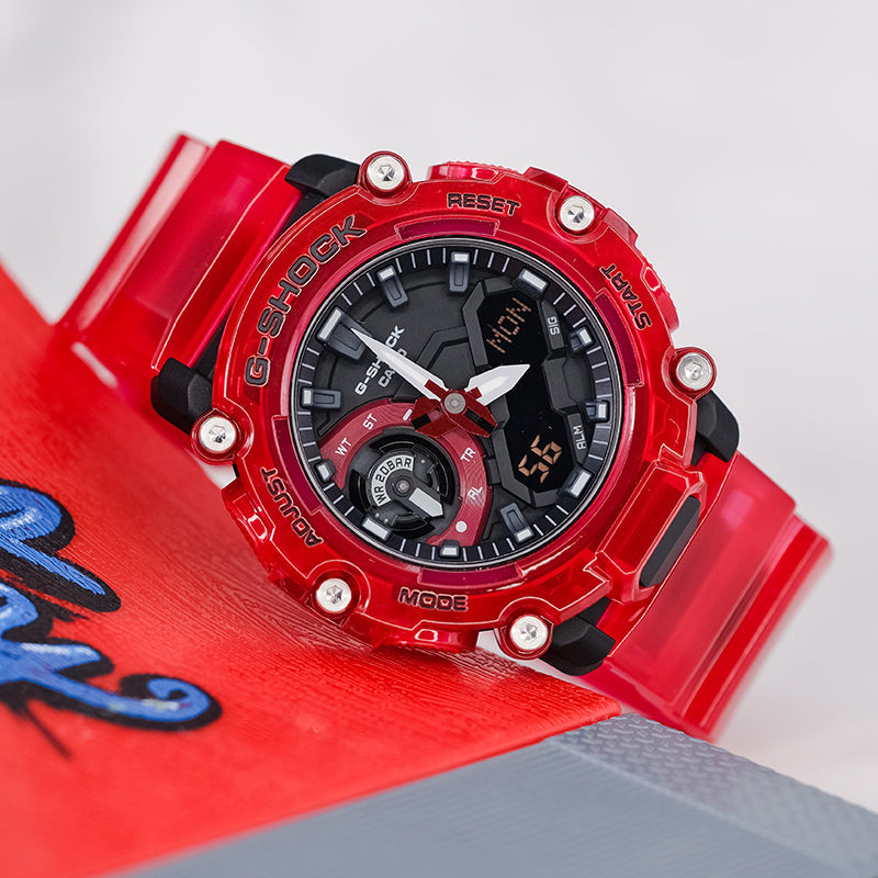 CASIO G-Shock Analog-Digital 'Red' GA-2200SKL-4APR