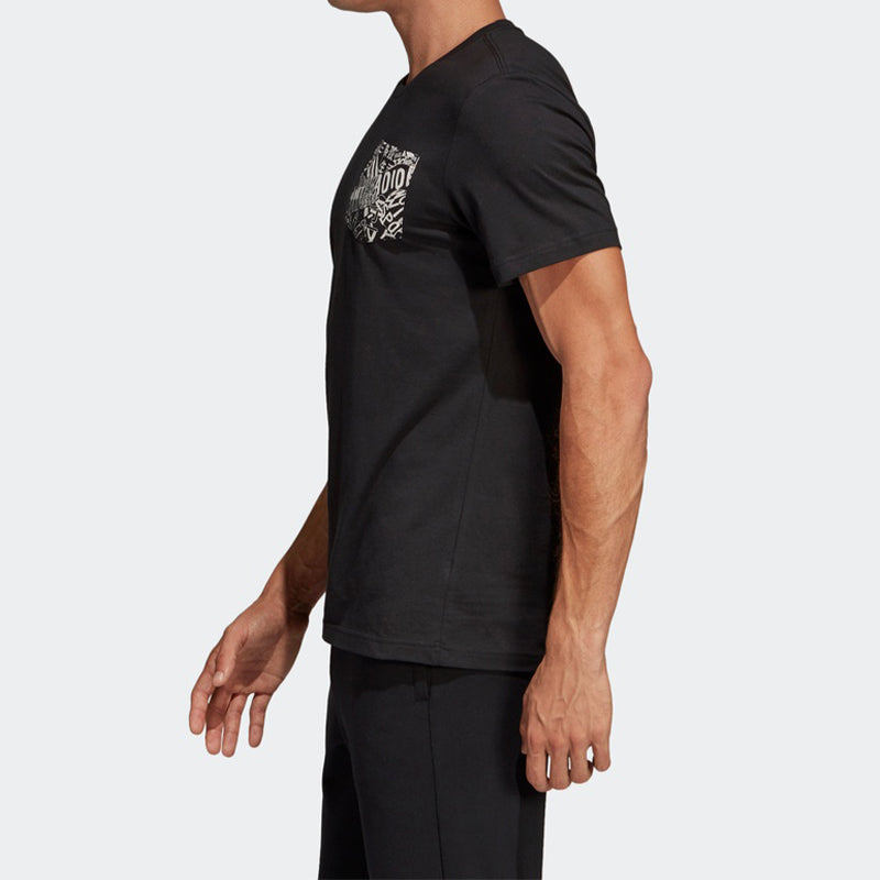 adidas Must Haves Pocket Graphic Tee 'Black' DV3097