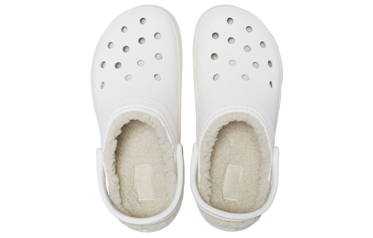 (WMNS) Crocs Classic Platform Lined Clogs 'White' 207938-100