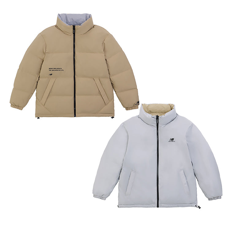 New Balance Logo Warm Down Jacket Asia Sizing 'Grey Khaki' 5PC44273-BEI