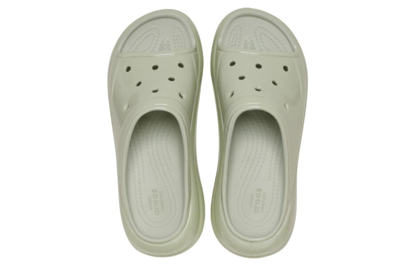 (WMNS) Crocs Crush High Shine Slides 'Light Green' 209648-3VS