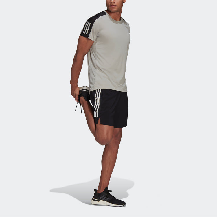 adidas Reflective Logo Stripe Loose Sports Shorts Black GQ9352