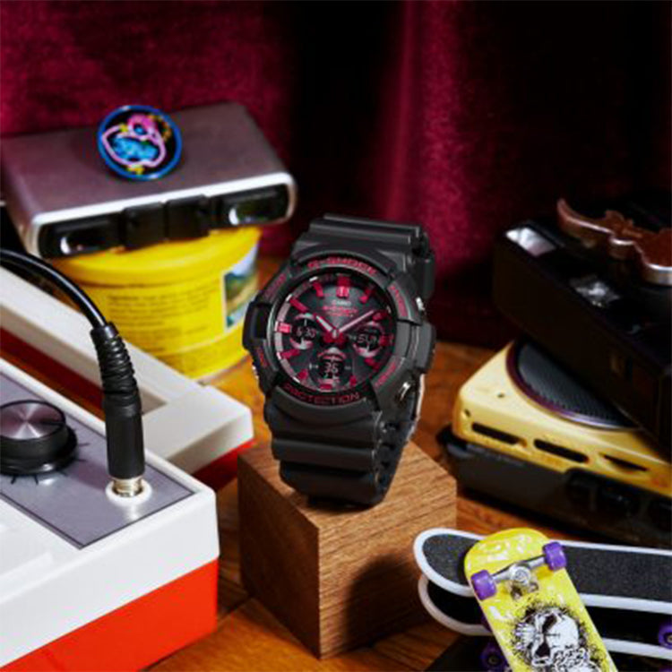 CASIO Digital-Analog 'Black Red' GAW-100BNR-1A