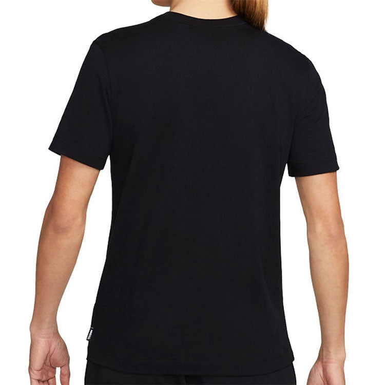 Nike F.C. Logo Printing Soccer/Football Sports Round Neck Short Sleeve Black DH7445-010