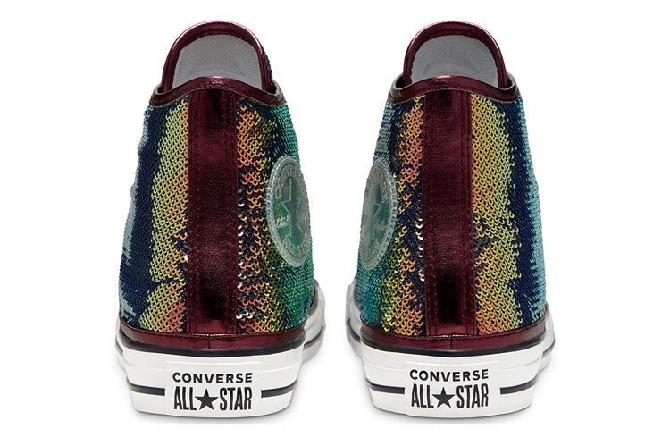(WMNS) Converse Mini Sequins Chuck Taylor All Star High Top Gradient Black Sneakers 'Black White' 566601C