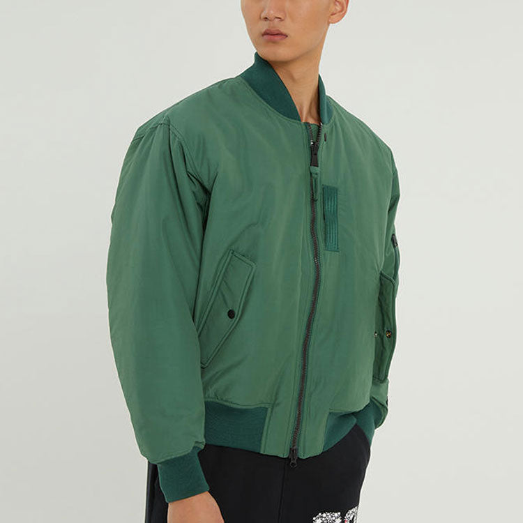 Men's Air Jordan Essentials Ma-1 Reversible Aviator Woven Padded Clothes Green Jacket DA9797-333