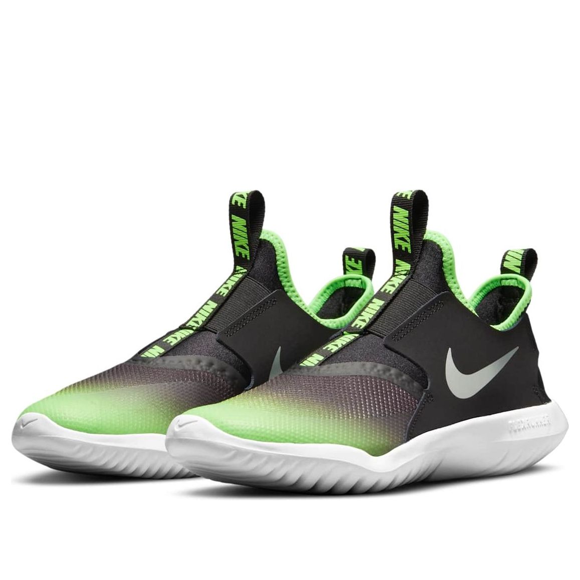 (GS) Nike Flex Runner 'Black Green Strike' AT4662-020