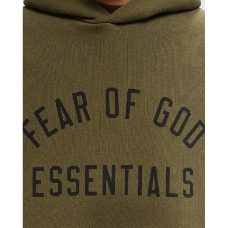 Fear of God Essentials Fleece Hoodie 'Olive' 192BT246254F