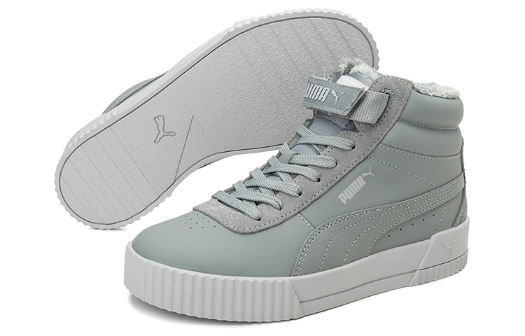 (WMNS) PUMA Carina Mid Winterized Shoes Grey/White 374140-03