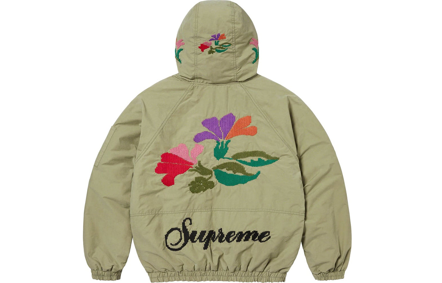 Supreme Needlepoint Hooded Jacket 'Olive Green' SUP-FW23-157