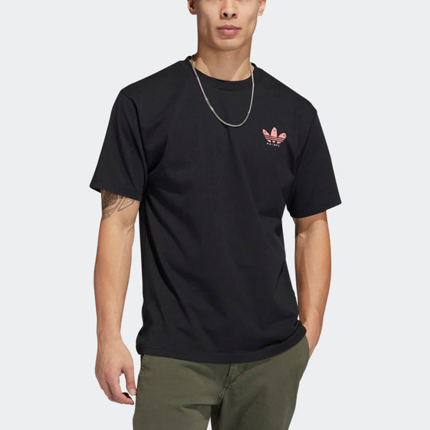 adidas originals Hj G Ss Tee Pattern Sports Round Neck Short Sleeve Black GL9981
