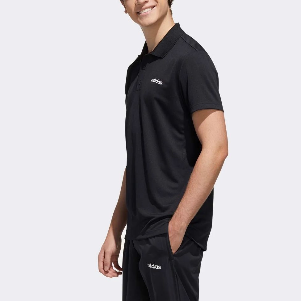 adidas Designed 2 Move Polo Tshirt 'Black White' FL0345