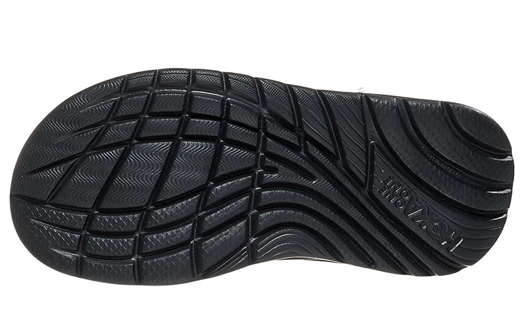 (WMNS) HOKA ONE ONE Ora Recovery Flip Slide 'Black Dark Gull Grey' 1117910-BDGGR