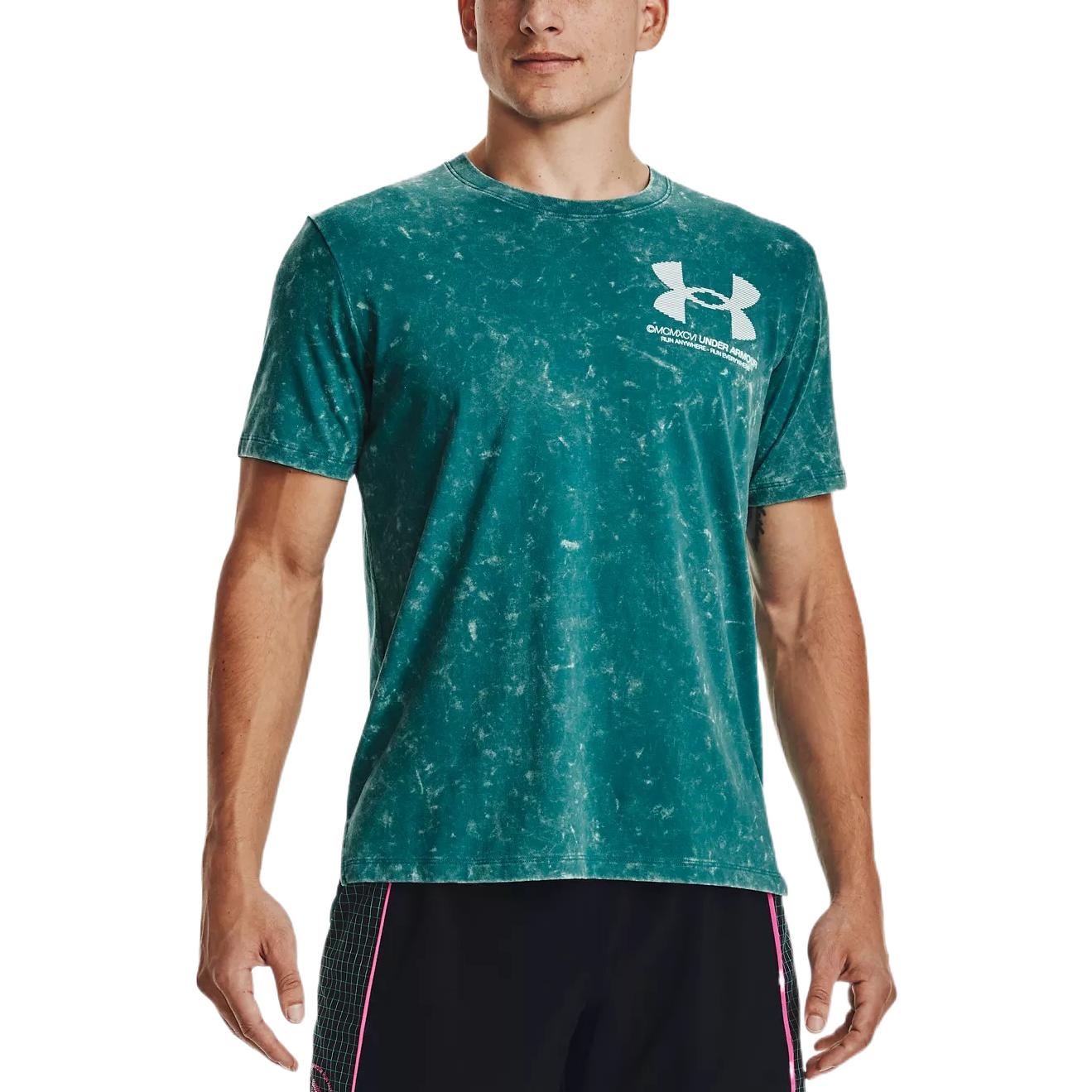 Under Armour Run Anywhere Logo T-shirt 'Teal' 1372590-452