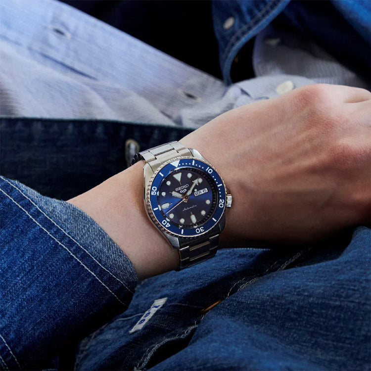 SEIKO Casual waterproof Sports Mechanical Blue SRPD51K1