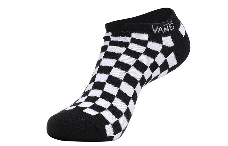Vans AP M Checkerboard No Show Socks 'White Black' VN0001O1705