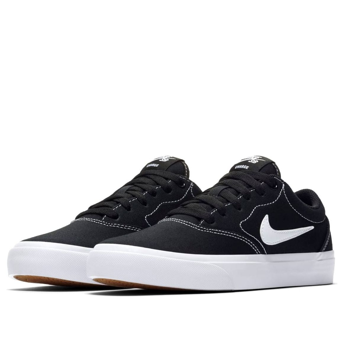 (GS) Nike SB Charge Canvas 'Black White' CQ0260-001