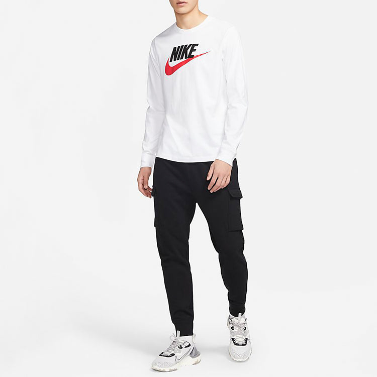 Nike Sportswear Futura Icon Logo Printed Casual Collar Long Sleeved Male White CI6292-102