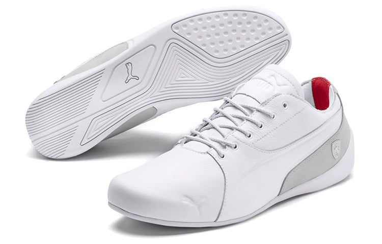 PUMA Ferrari Drift Cat 7 Lifestyle Low Top Running Shoes White/Grey 306096-02