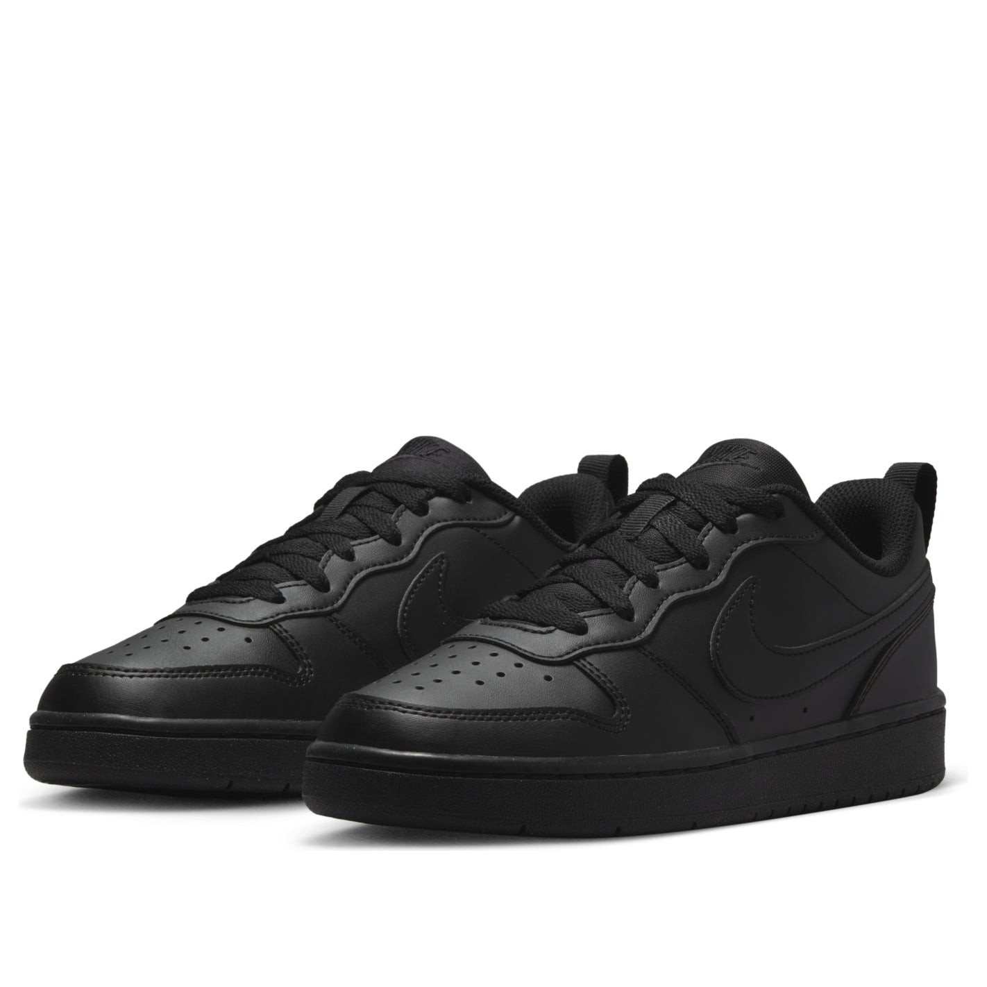 (GS) Nike Court Borough Low Recraft 'Triple Black' DV5456-002