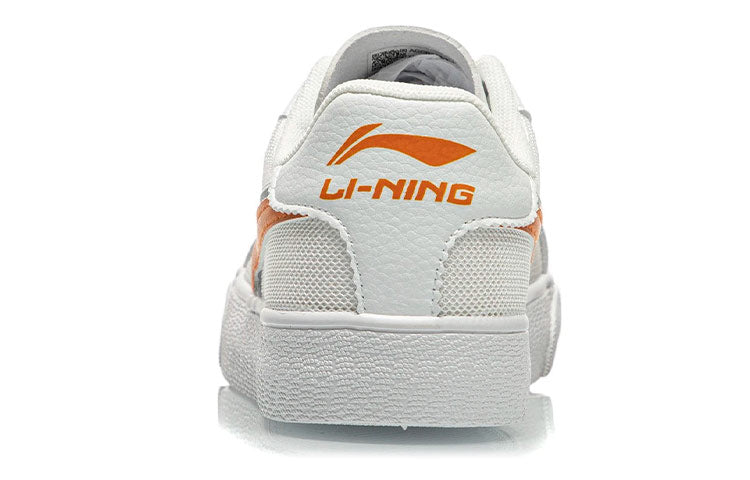 (WMNS) Li-Ning Vintage Skate Shoes 'White Orange' AGCR396-2