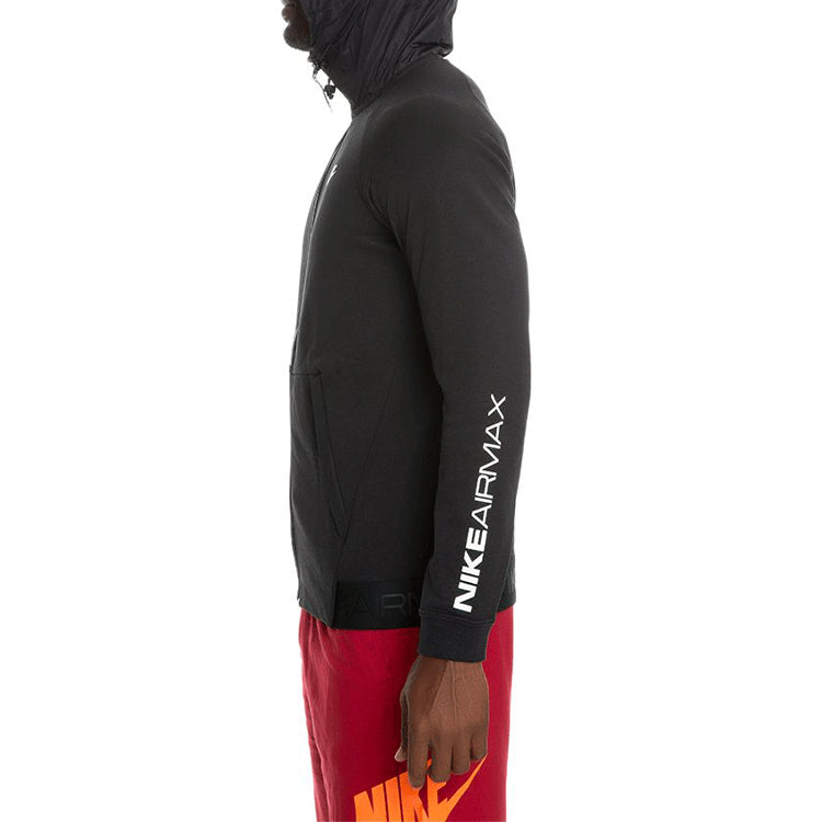 Men's Nike Knit Casual Hooded Jacket Black 861580-010