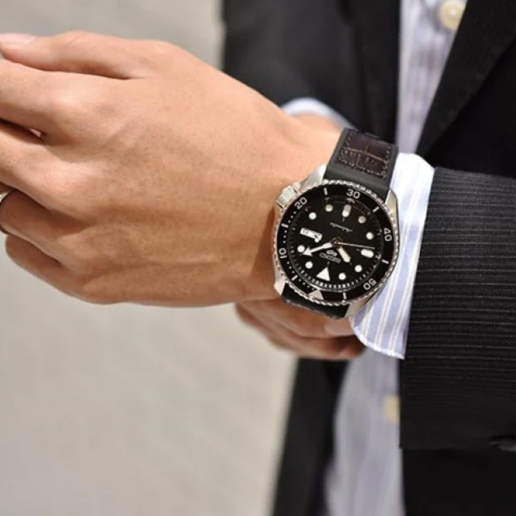 Men's SEIKO No. 5 Mechanical Watch Classic Black SRPD55K2