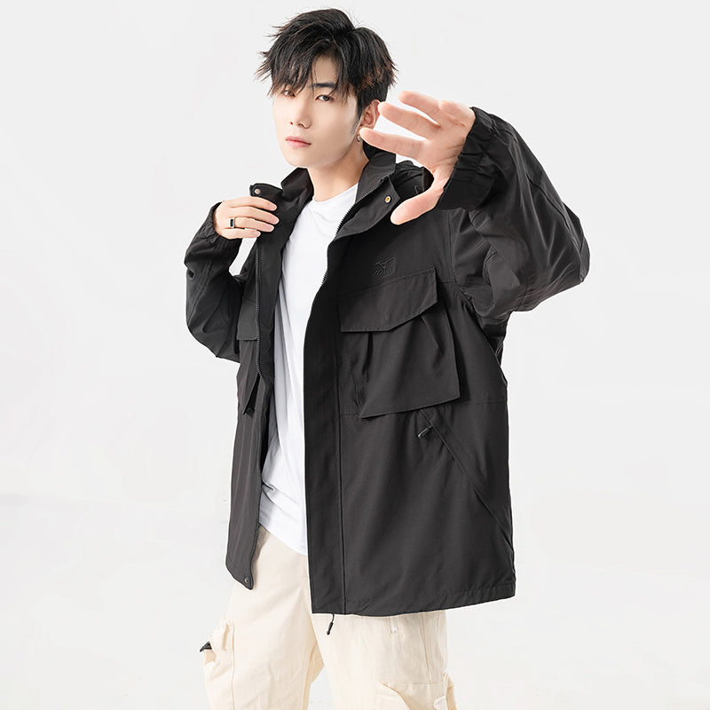 Mizuno Logo Waterproof Jacket 'Black' A2CE3110