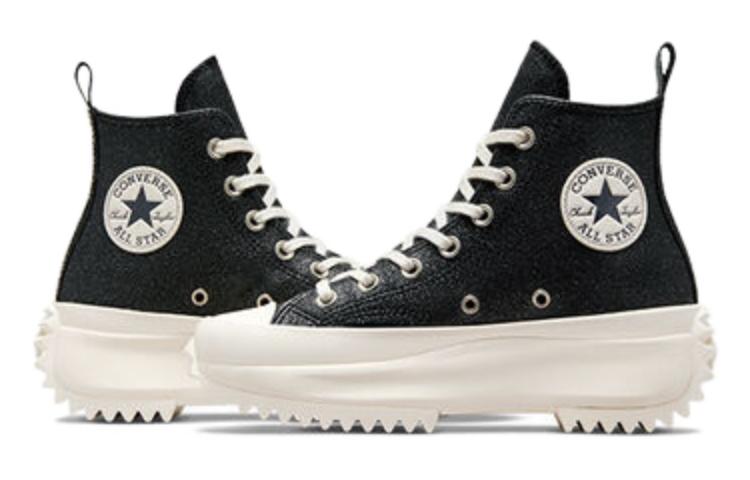 Converse Run Star Hike Leather High Top 'Sparkly Black' A07947C