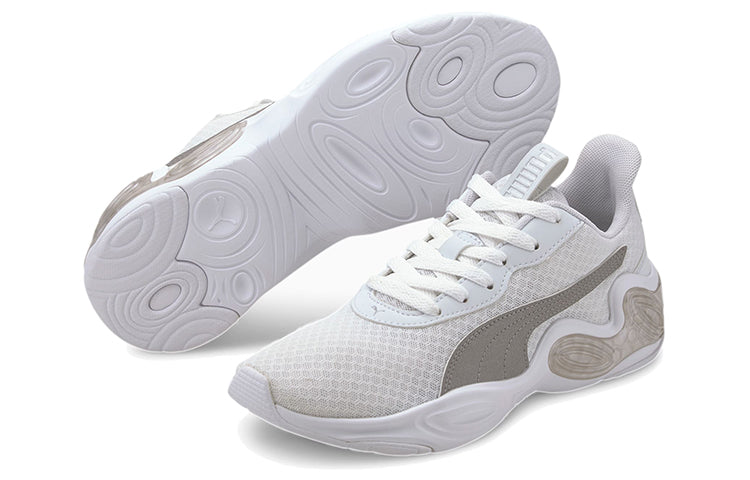 (WMNS) PUMA Cell Magma Clean Low-top Running Shoes White/Grey 193657-04