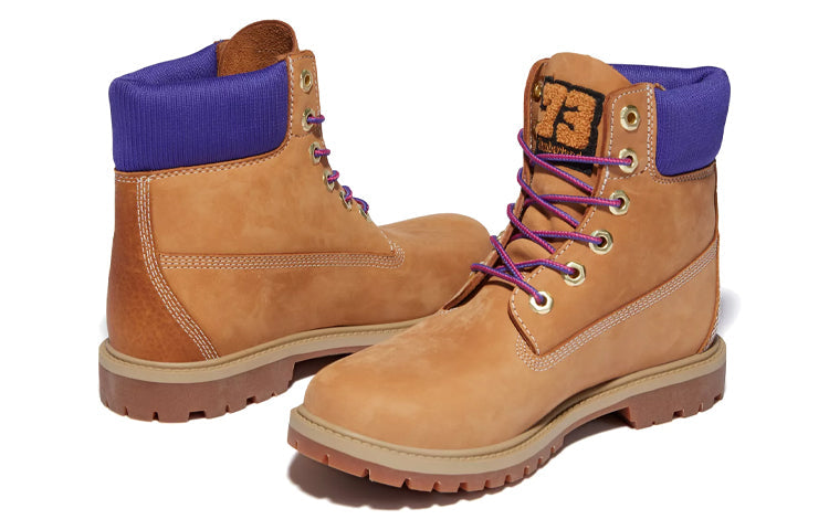(WMNS) Timberland 6 Inch Heritage Cupsole Boots 'Wheat Nubuck with Purple' A44KP231