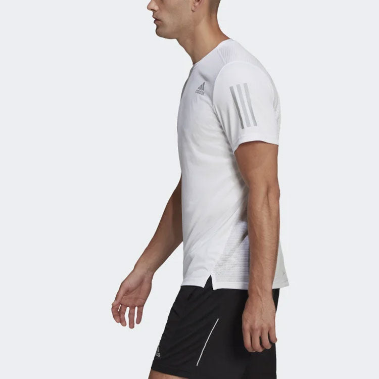 adidas Tennis Training Sports Breathable Quick Dry Casual Short Sleeve White HB7444