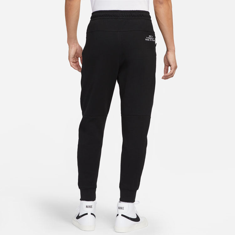 Men's Nike Logo Alphabet Printing Knit Bundle Feet Sports Pants/Trousers/Joggers Autumn Black DM6553-010