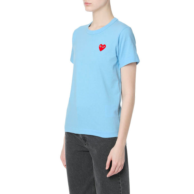 (WMNS) COMME des GARCONS PLAY Small Logo Tee 'Blue' AZ-T271-051-1