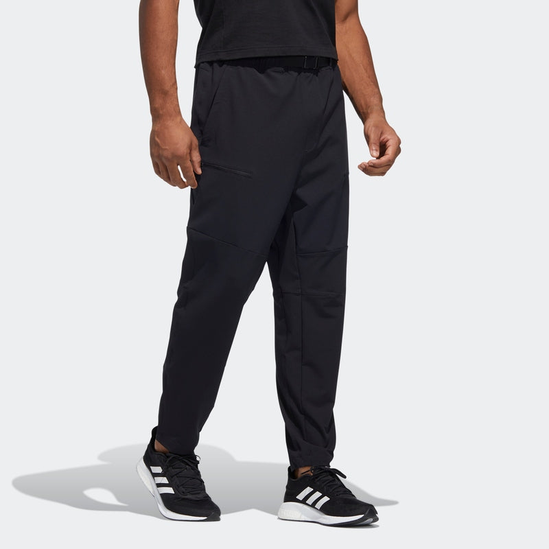 Men's adidas Th Strech Wvpt Solid Color Casual Sports Pants/Trousers/Joggers Black HE9890