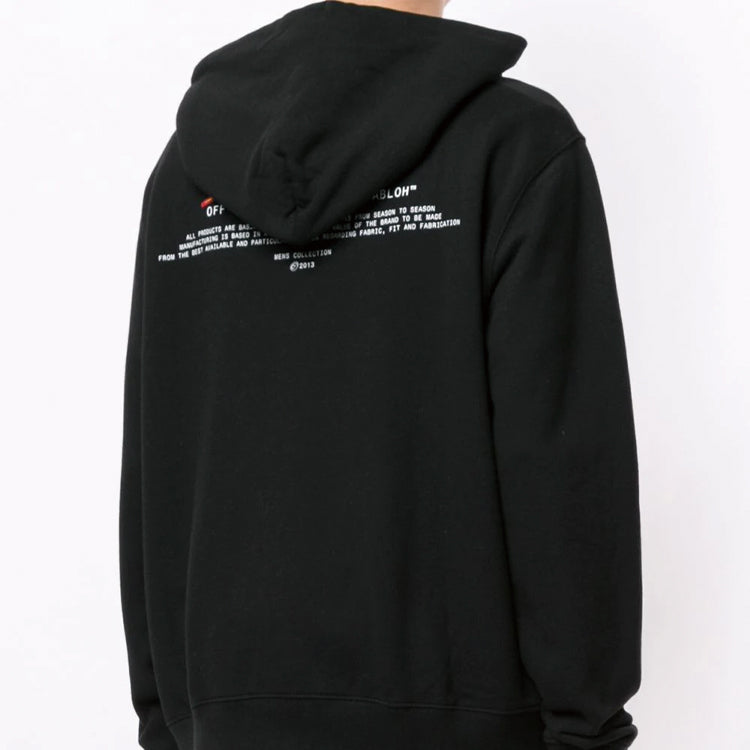 Off-White Pivot Mens Hoodie Jacket Letter Logo OMBE001E20FLE0051018