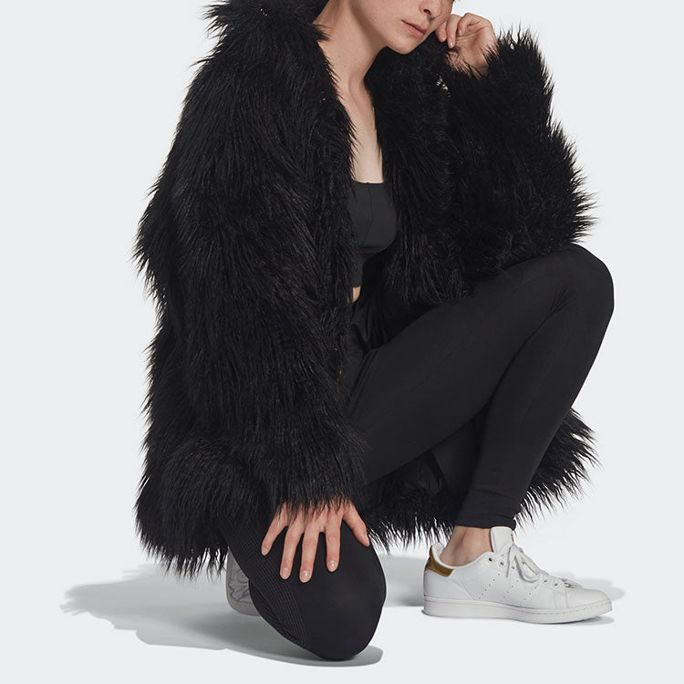 (WMNS) adidas Originals Fur Jackets 'Black' HG6678