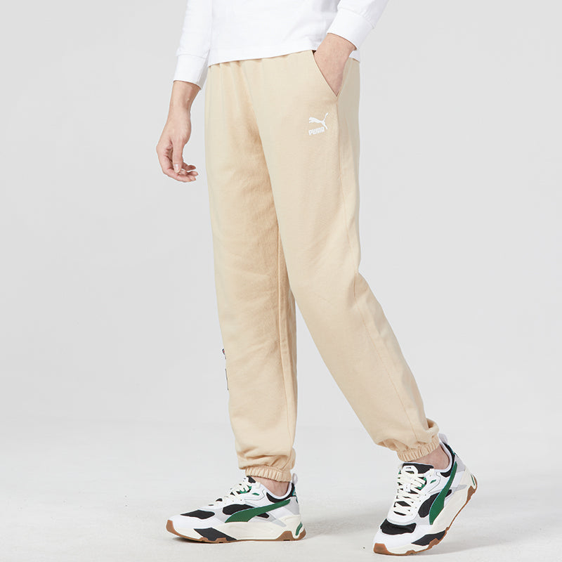 PUMA Team Badge Sweatpants 'Beige' 677378-67