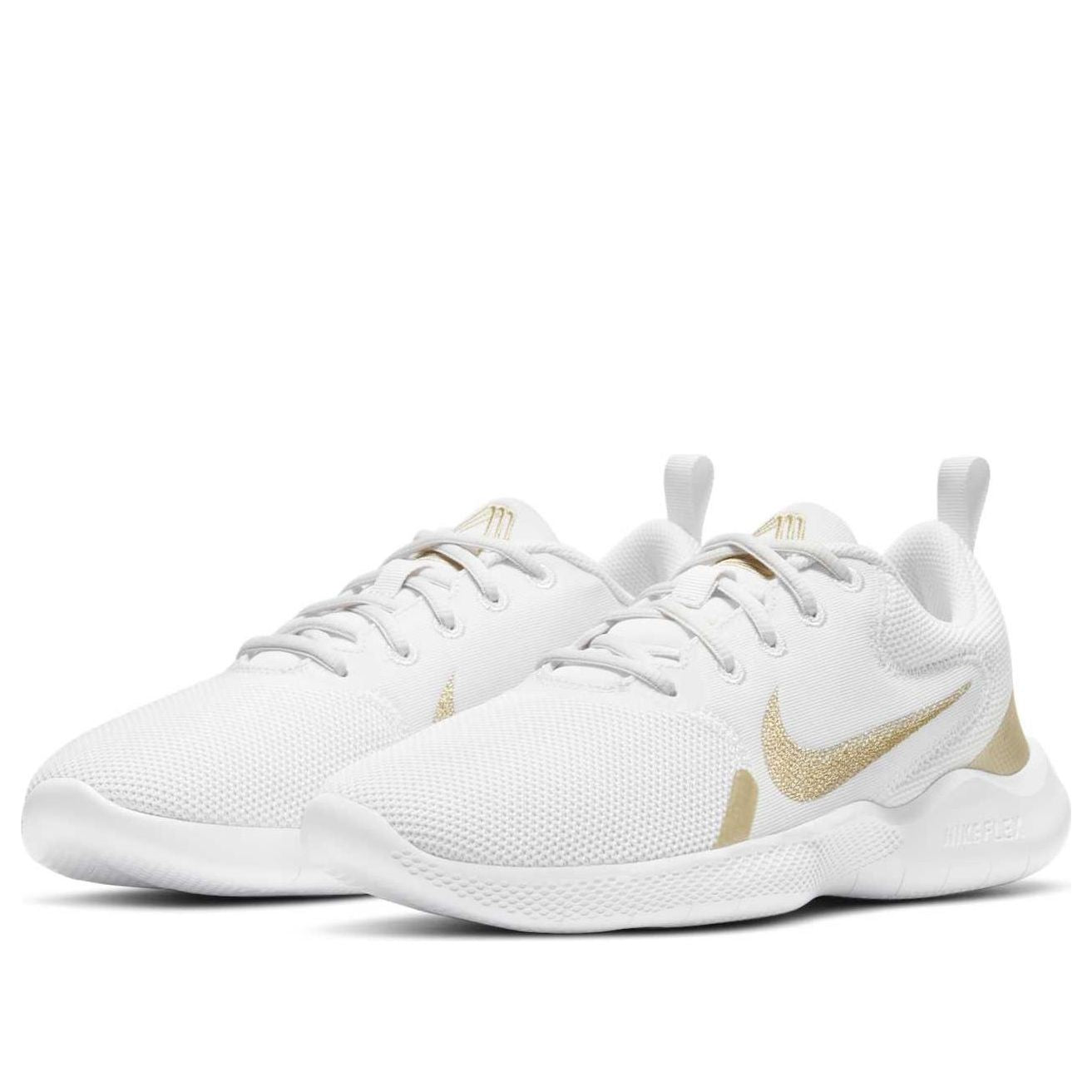 (WMNS) Nike Flex Experience Run 10 'White Metallic Gold Star' CI9964-010
